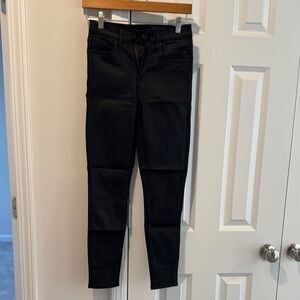 Black Shiny High Rise Skinny Jeans (Size 1/25)